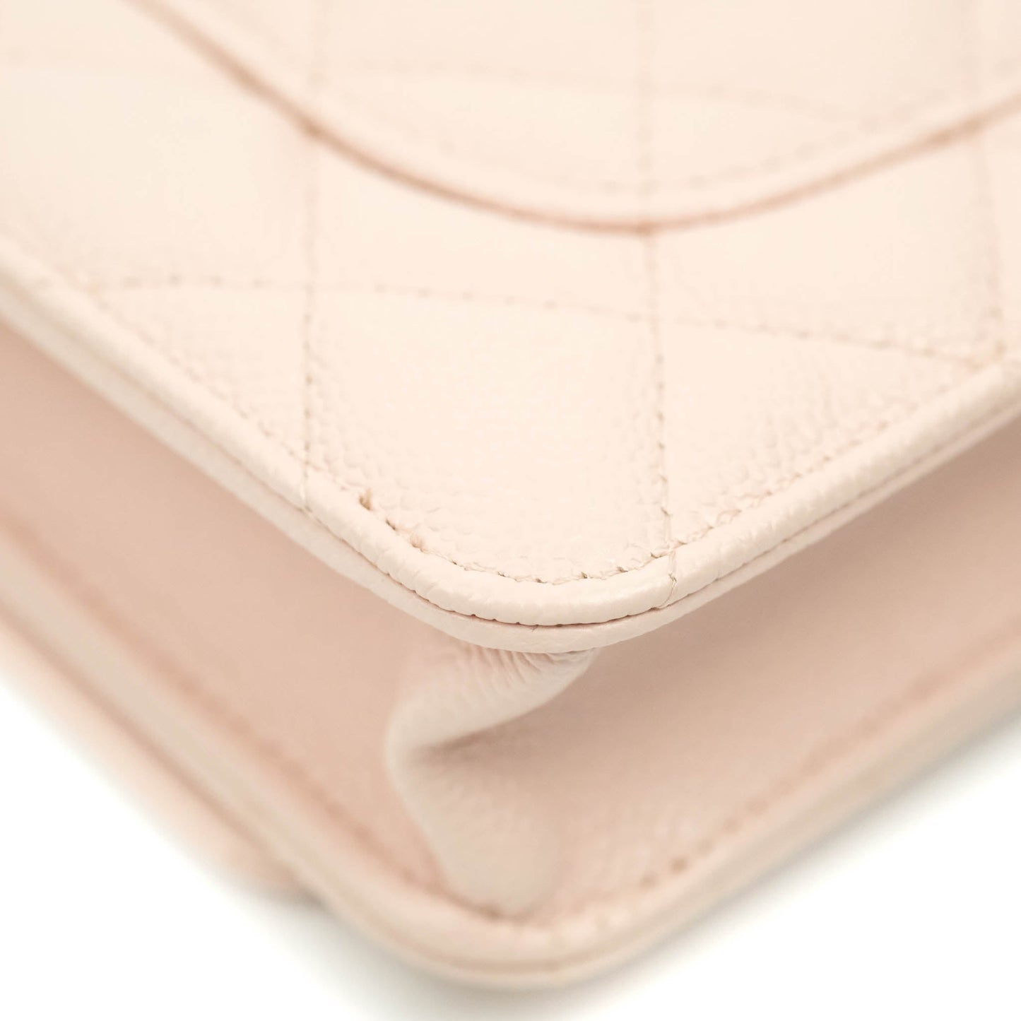 Chanel Wallet on Chain Pale Pink Caviar Gold Hardware 21C