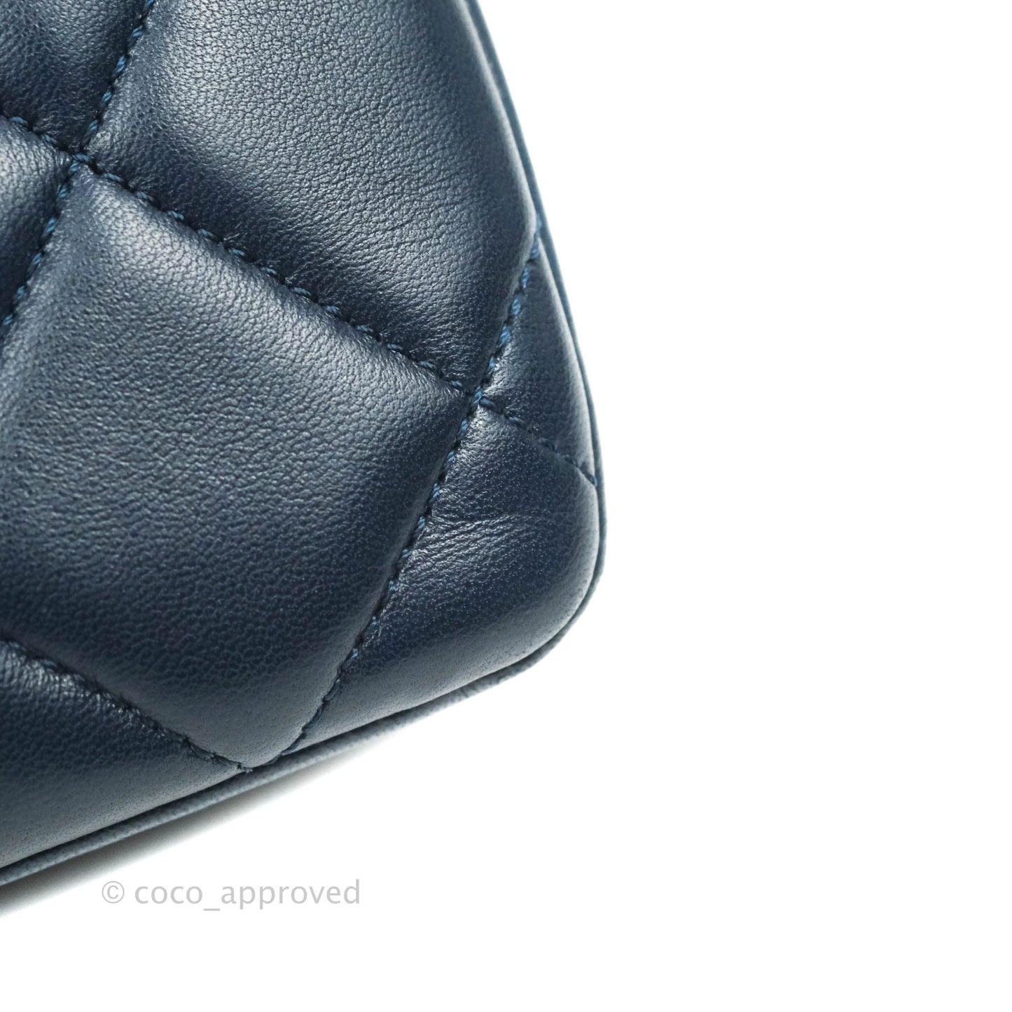 Chanel Small Trendy CC Navy Lambskin Gold Hardware