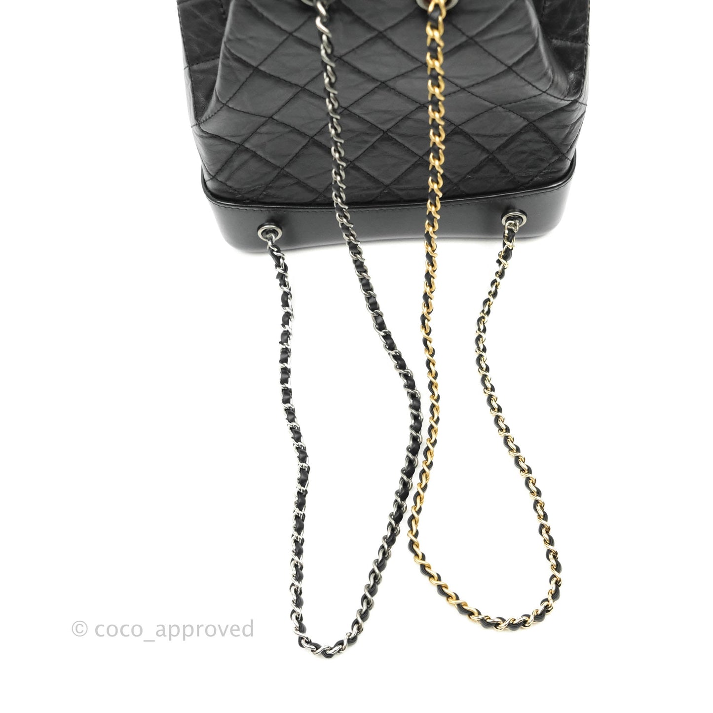 Chanel Small Gabrielle Backpack Black Aged Calfskin