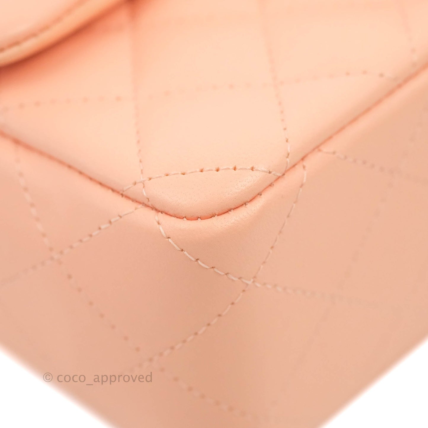 Chanel Quilted Mini Rectangular Flap Orange Clair Lambskin Gold Hardware