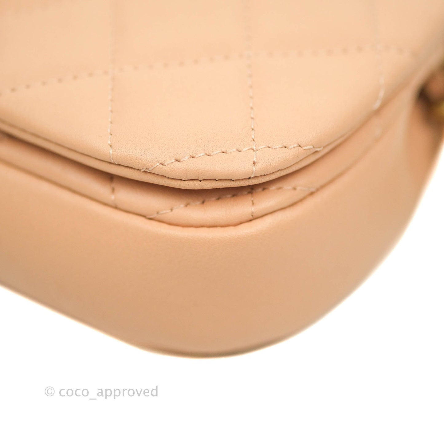 Chanel Clutch with Chain Beige Calfskin Aged Gold Hardware 21B