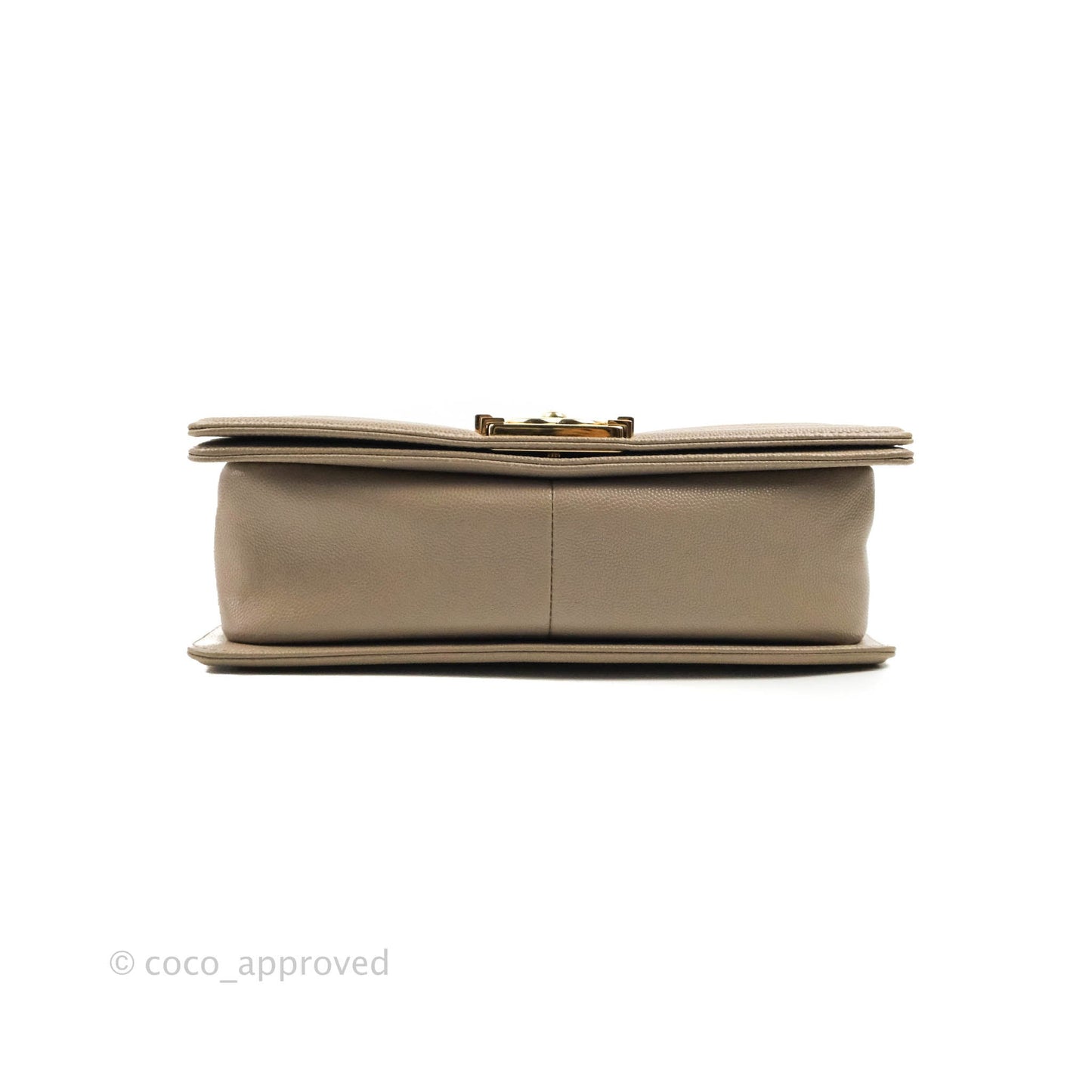 Chanel Quilted Medium Boy Grey Caviar Gold Hardware