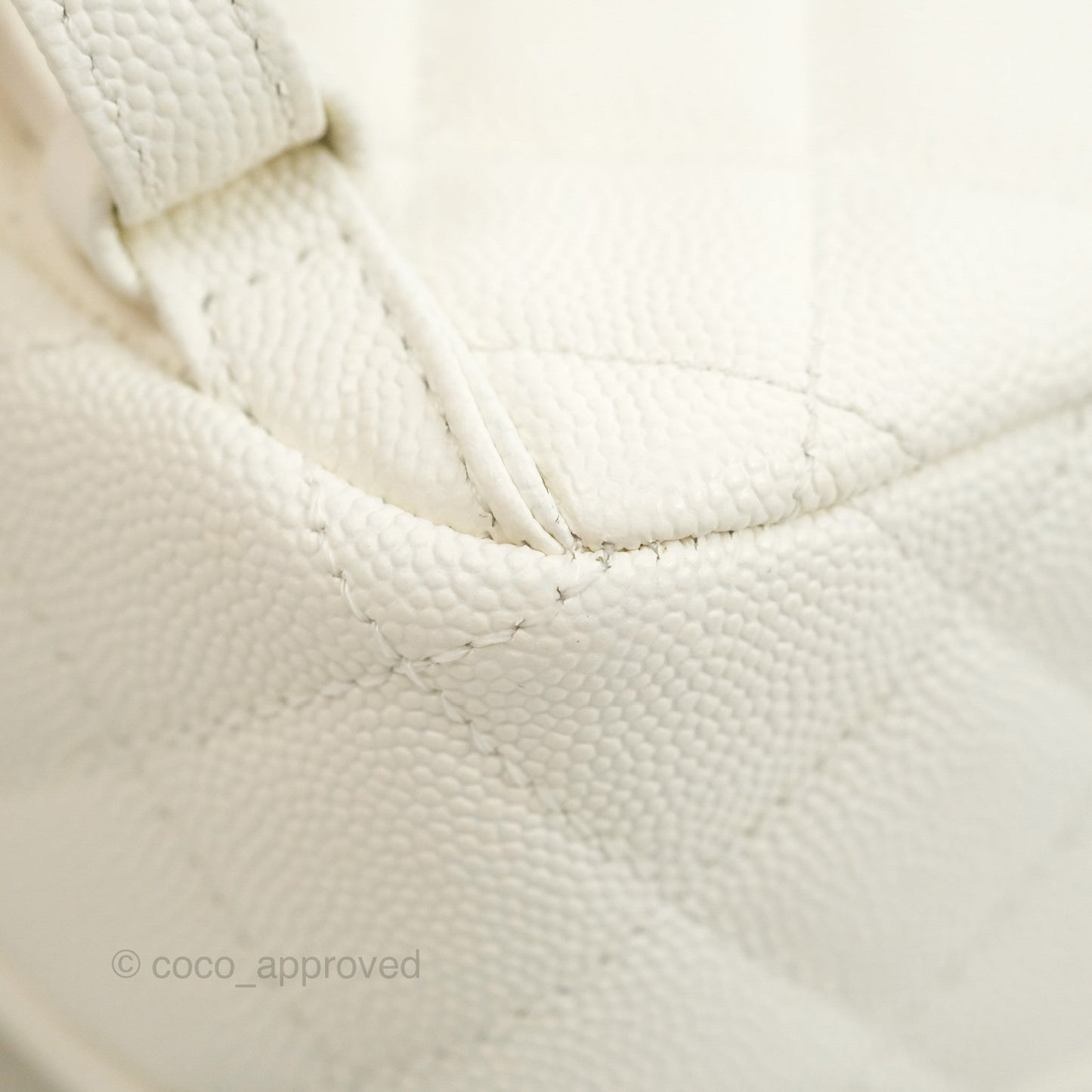 Chanel Quilted Small CC Day Backpack Ivory Caviar Gold Hardware