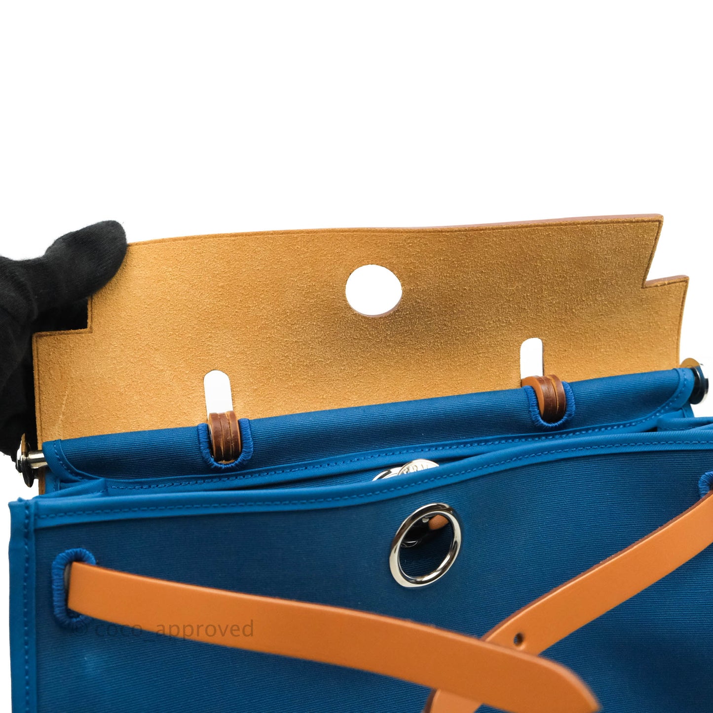 Hermès Herbag Zip 31 Outremer Nature Leather Palladium Hardware