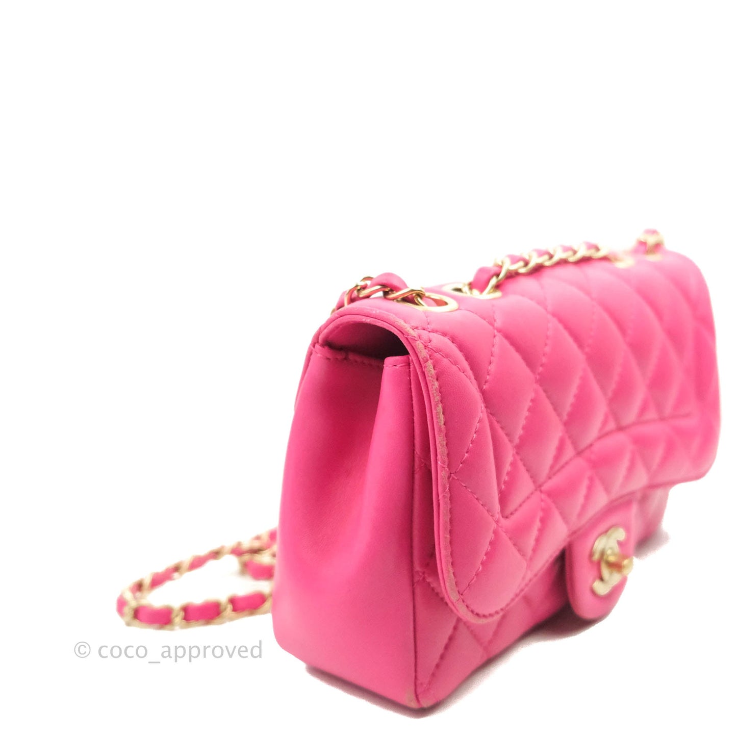 Chanel Quilted Small Flap Pink Lambskin Matte Gold Hardware