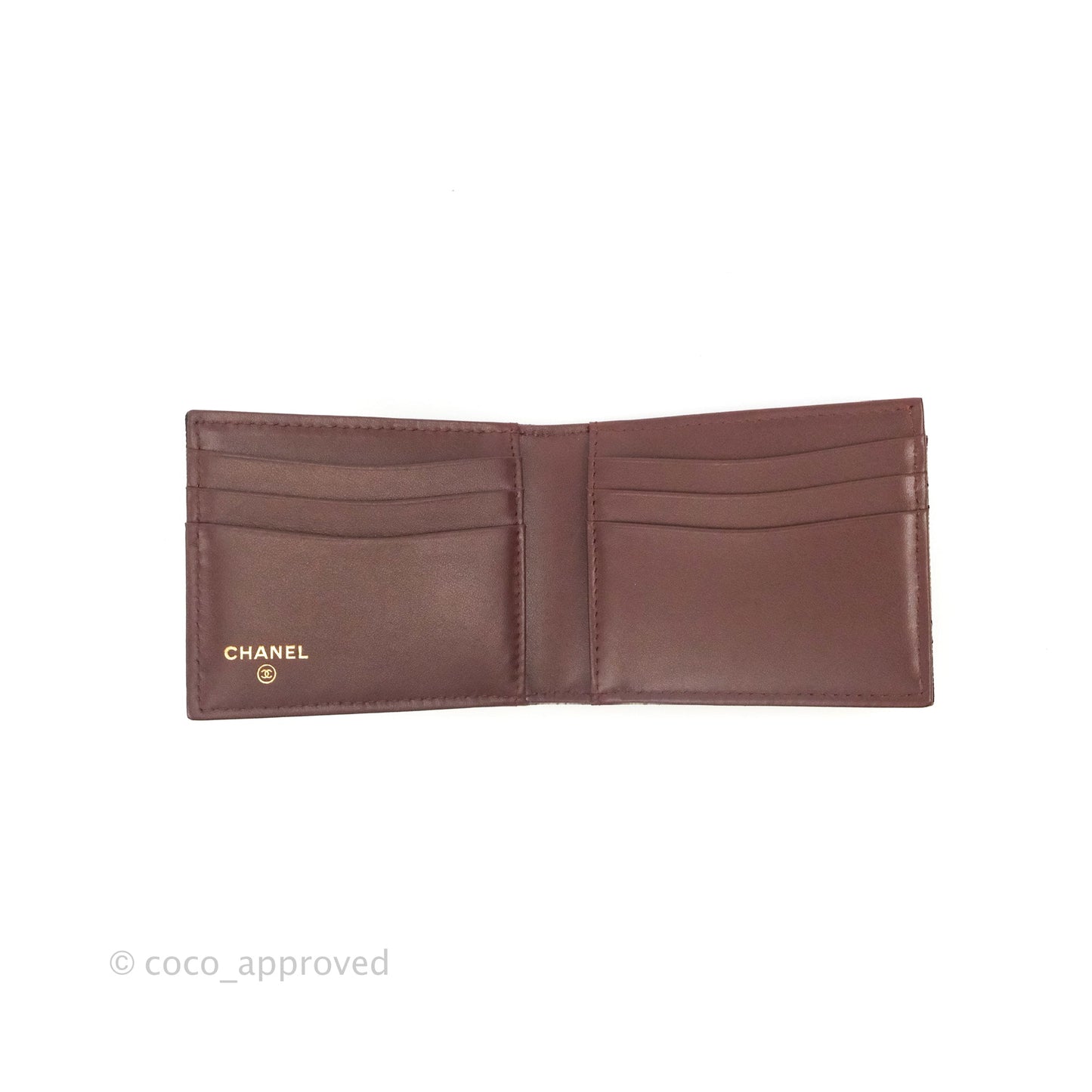 Chanel Quilted Mens Wallet Caviar Black Gold Hardware