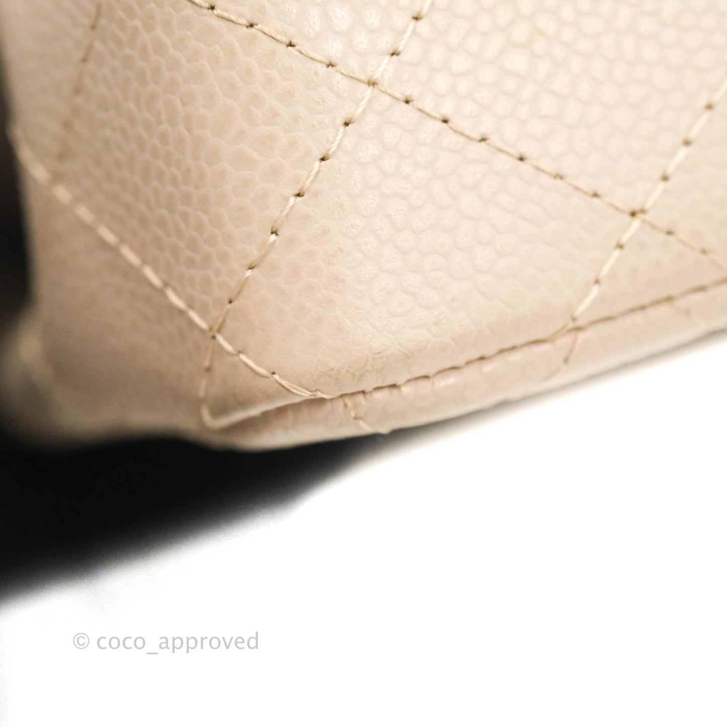 Chanel Quilted East West Flap Pale Pink Caviar Silver Hardware