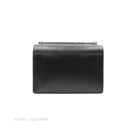 Saint Laurent Sunset Medium Black Calfskin Silver Hardware