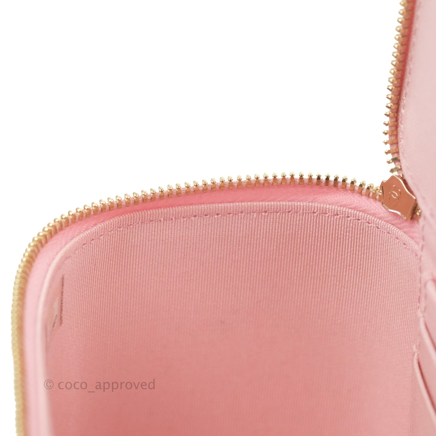 Chanel Vanity with Chain Camellia Embossed Pink Calfskin Gold Hardware
