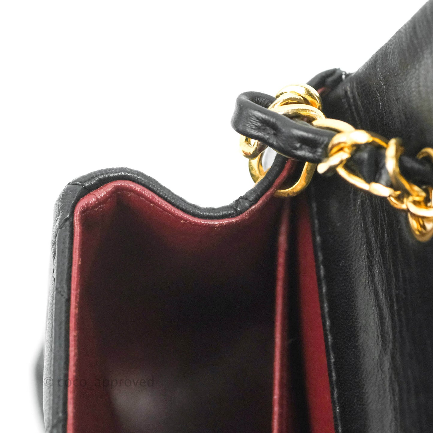 Chanel Vintage Small Single Full Flap Bag Black Lambskin 24K Gold Hardware