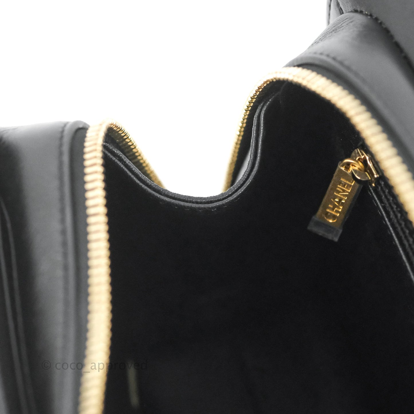 Chanel Medal Envelope Flap Bag Chevron Black Calfskin Aged Gold Hardware