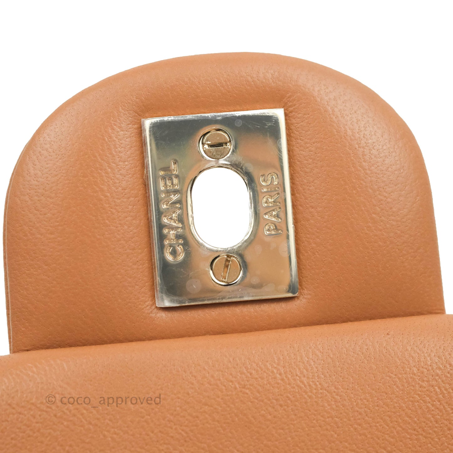 Chanel Quilted Mini Rectangular Flap Caramel Lambskin Gold Hardware 22S