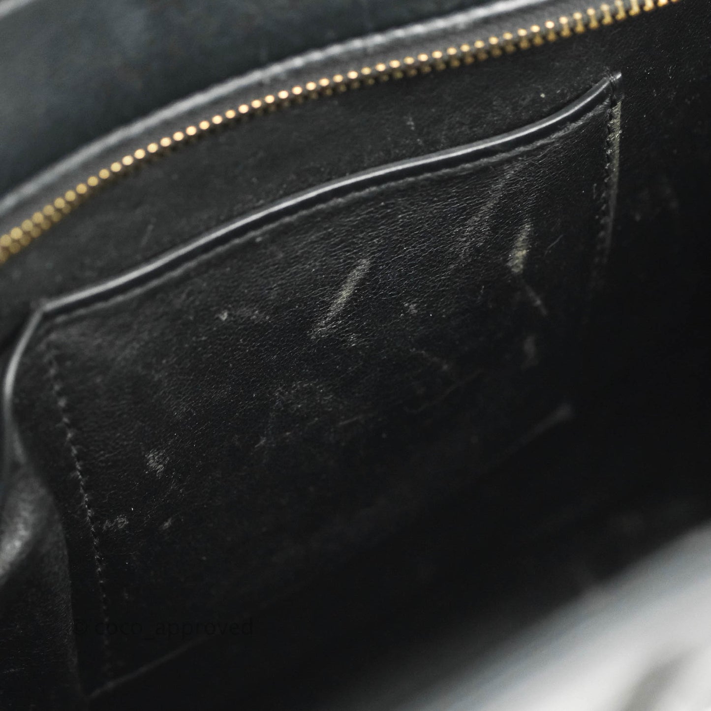 Celine Mini Luggage Bag Black/White/Brown Calfskin