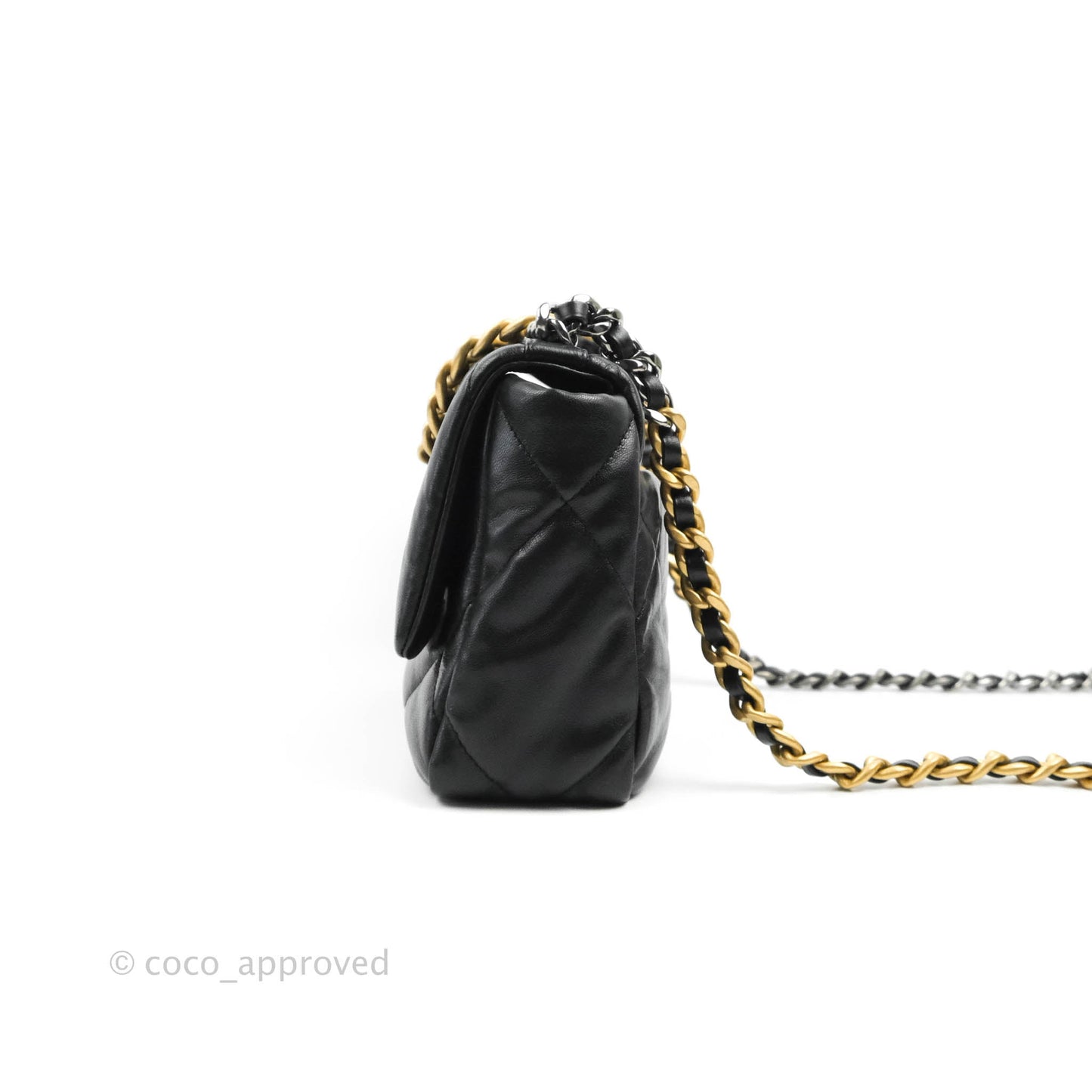 Chanel 19 Small Black Goatskin Mixed Hardware