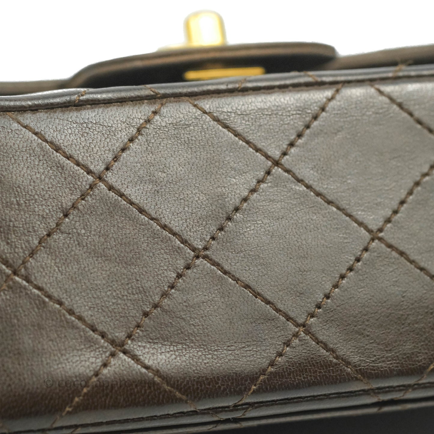 Chanel Classic Vintage Small Flap Brown Lambskin 24K Gold Hardware