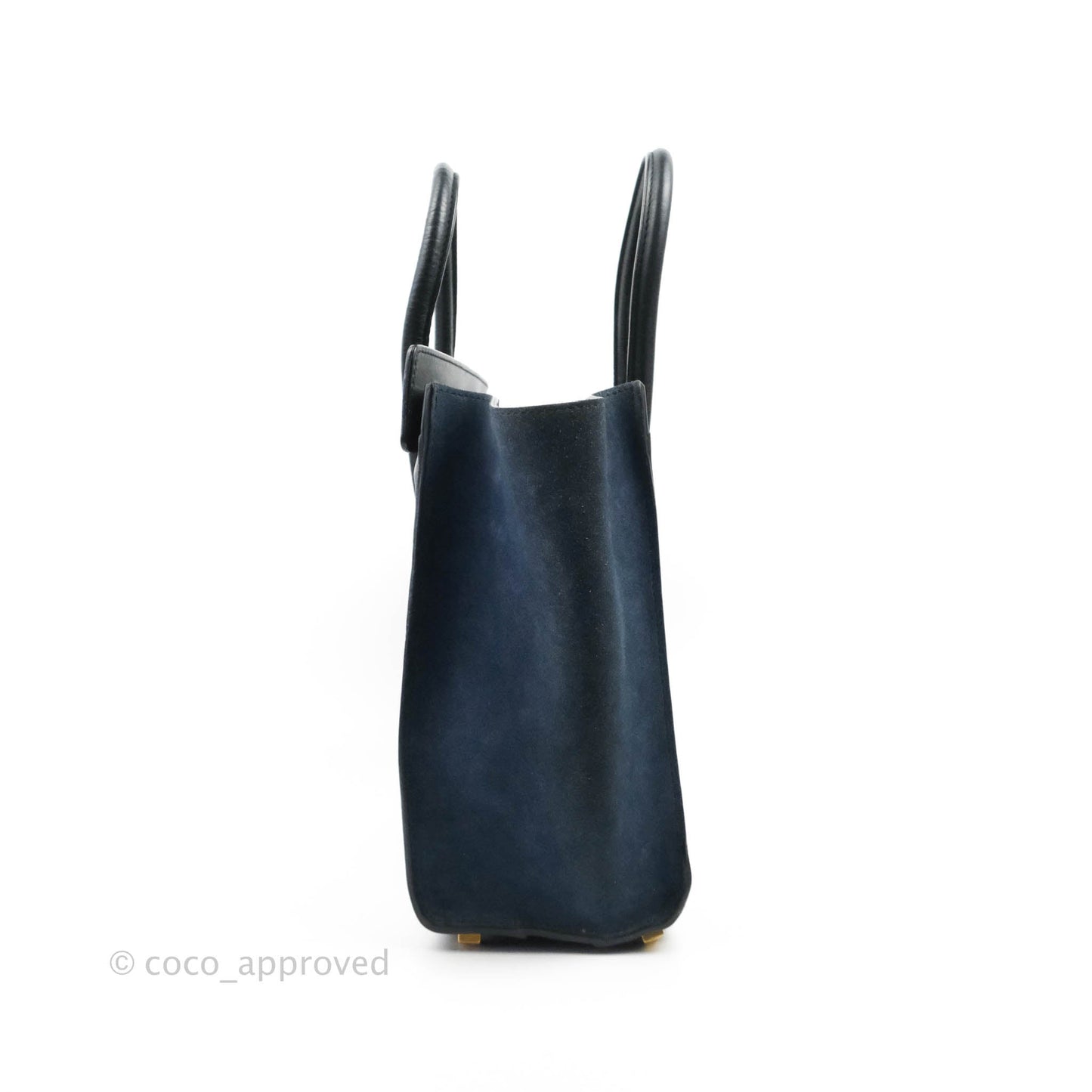 Celine Micro Luggage Bag Navy/Beige/Black Calfskin