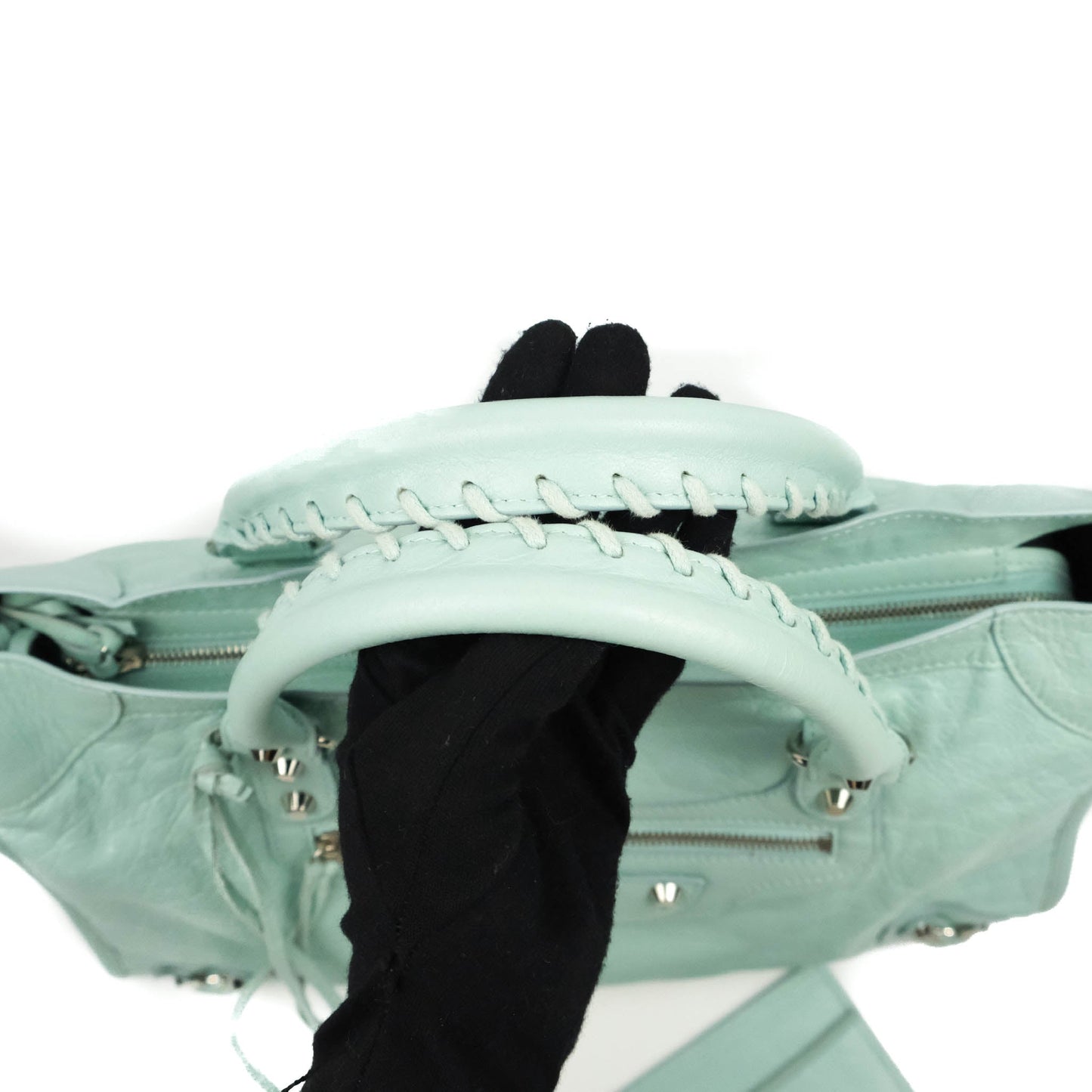 Balenciaga Classic City Bag Tiffany Blue Calfskin Silver Hardware
