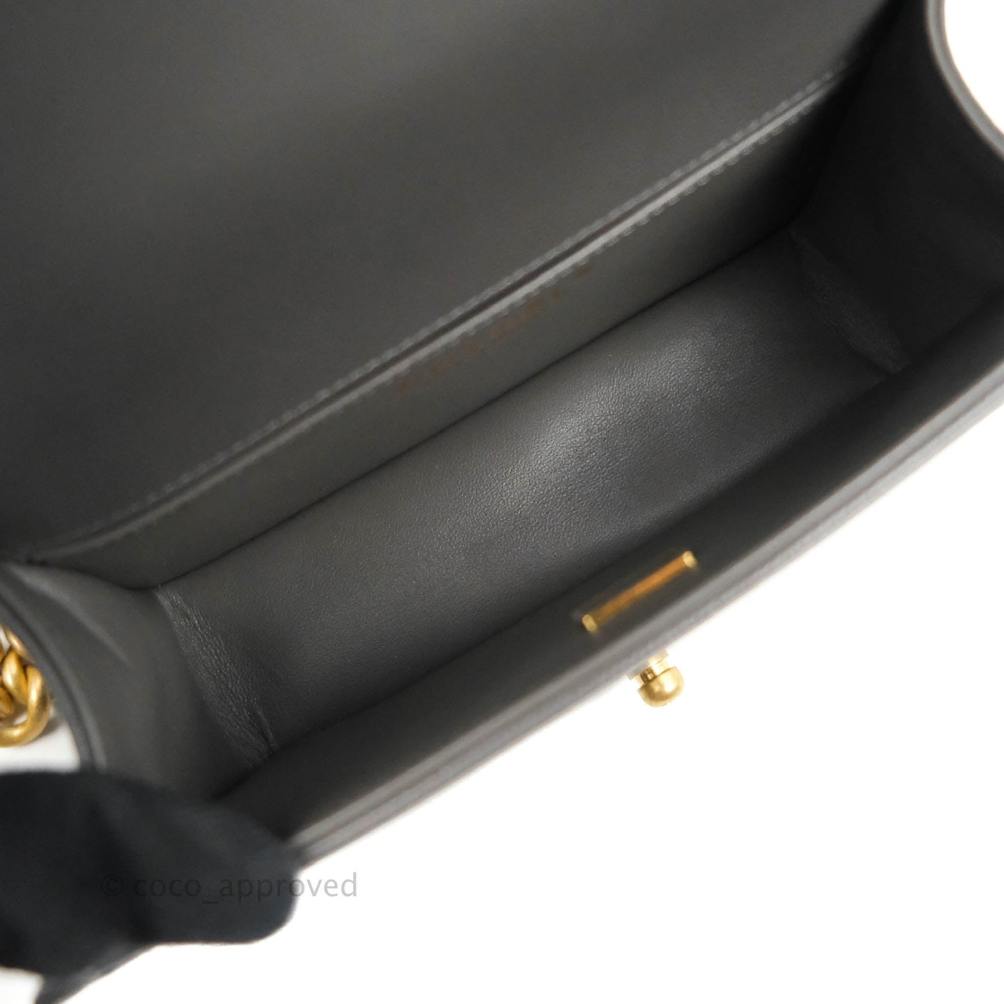 Chanel Small Boy Dark Grey Caviar Aged Gold Hardware
