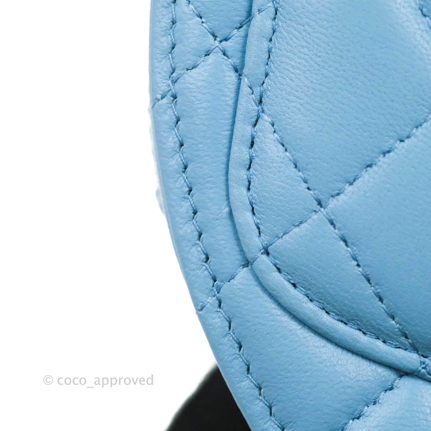 Chanel Small Heart Bag Blue Lambskin Gold Hardware 22S