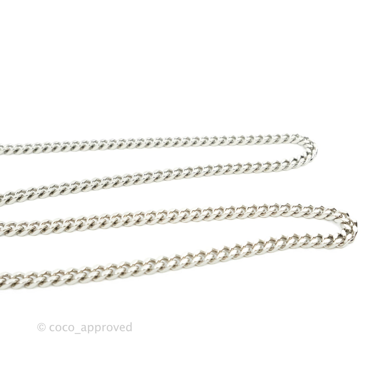 Saint Laurent Wallet on Chain Brown Grained Leather Silver Hardware