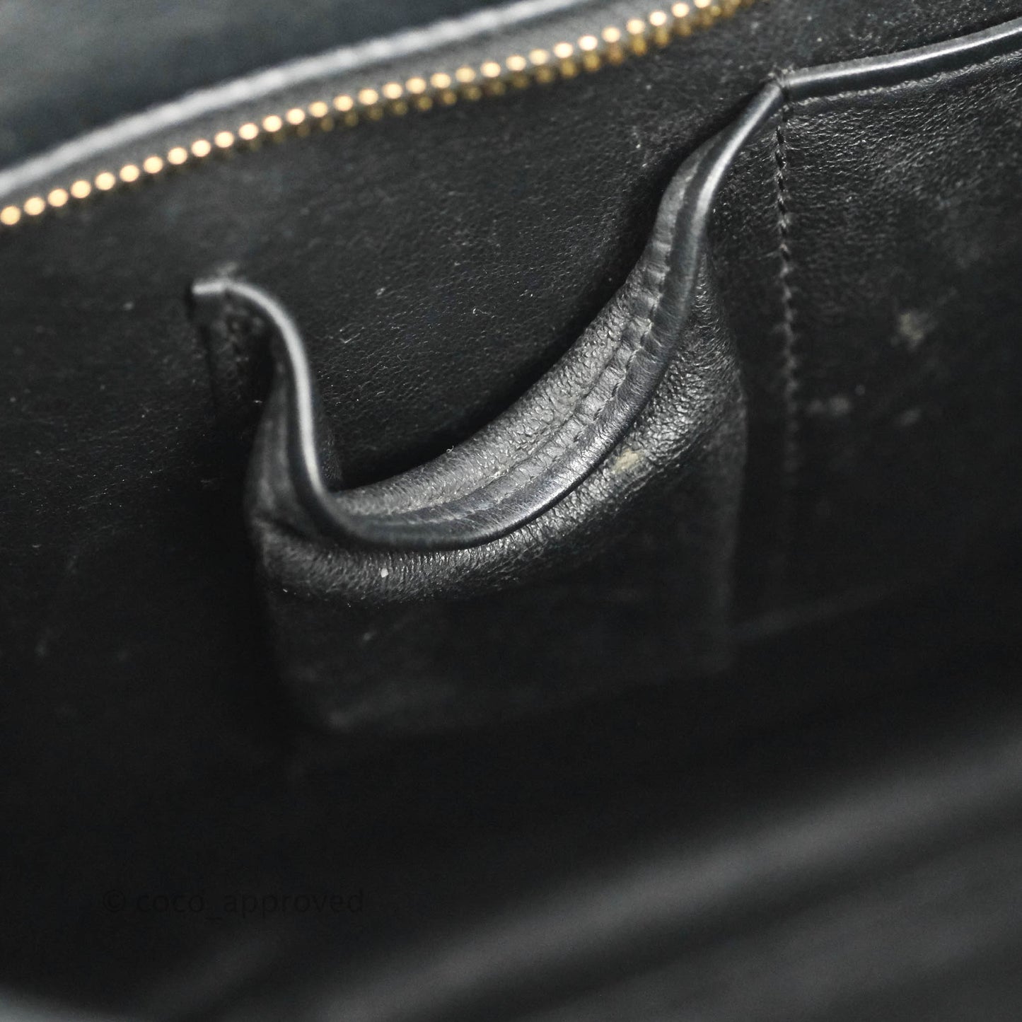 Celine Mini Luggage Bag Black/White/Brown Calfskin