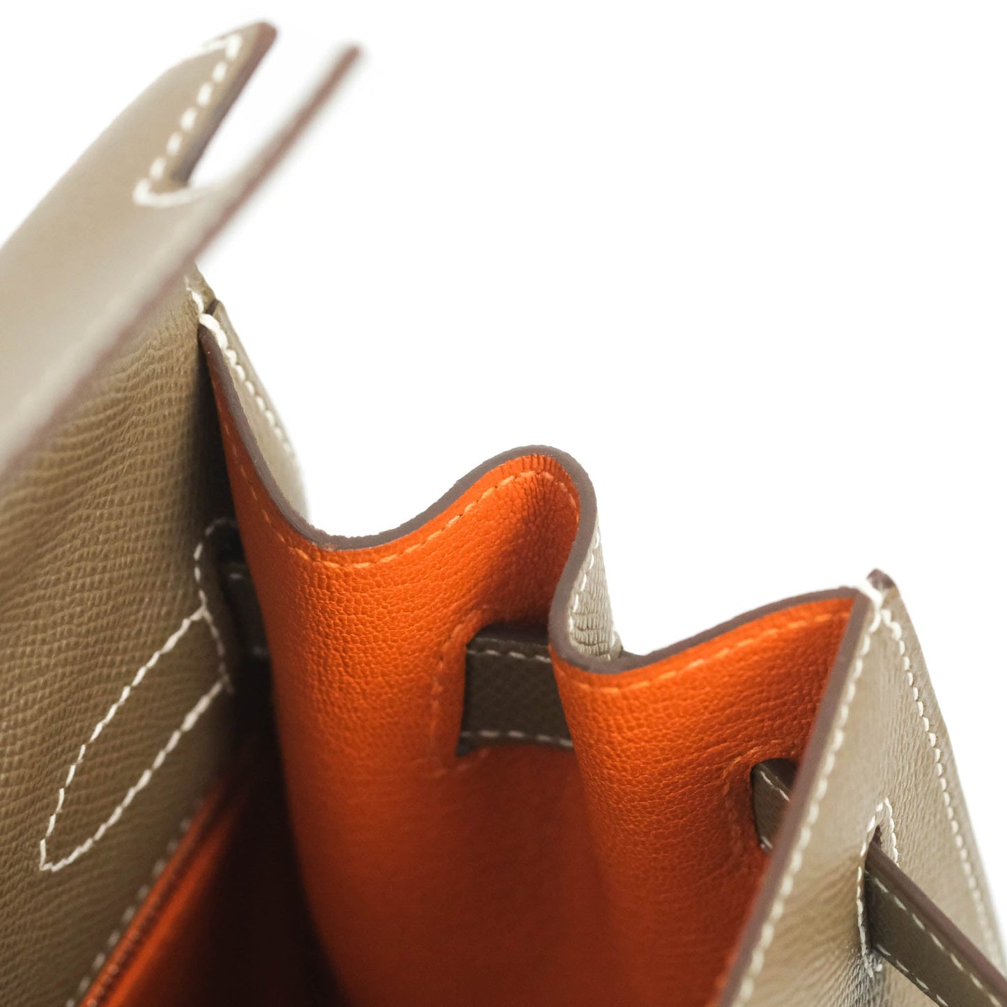 Hermès Kelly 32 Sellier Etoupe Epsom Palladium Hardware HSS
