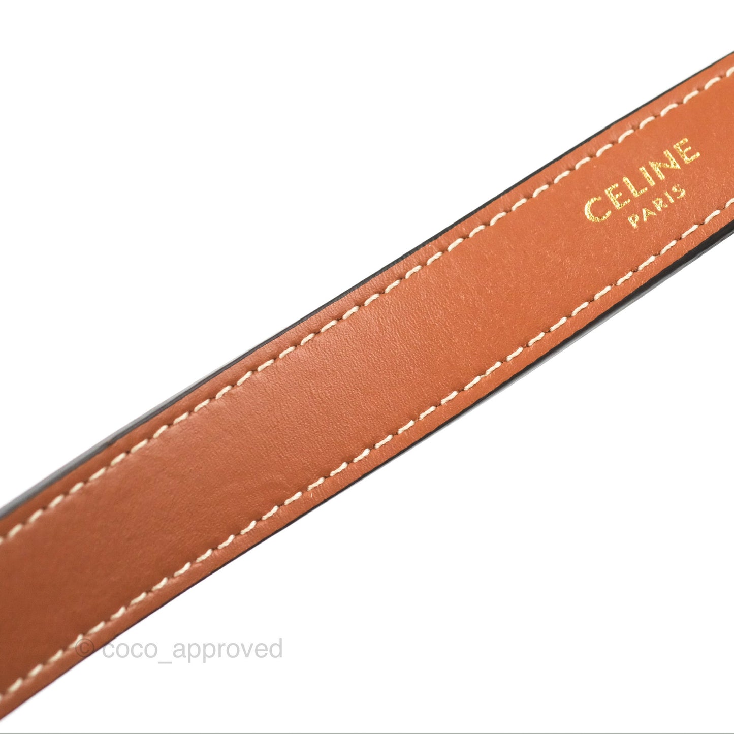Celine Ava Bag In Triomphe Canvas Calfskin Tan