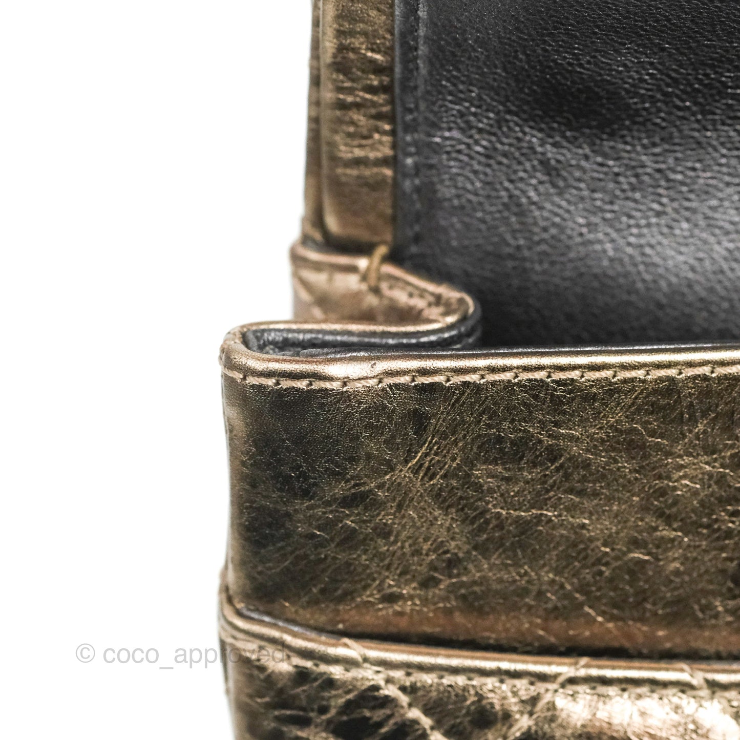 Chanel Reissue 226 Quilted Metallic Calfskin Copper Gold