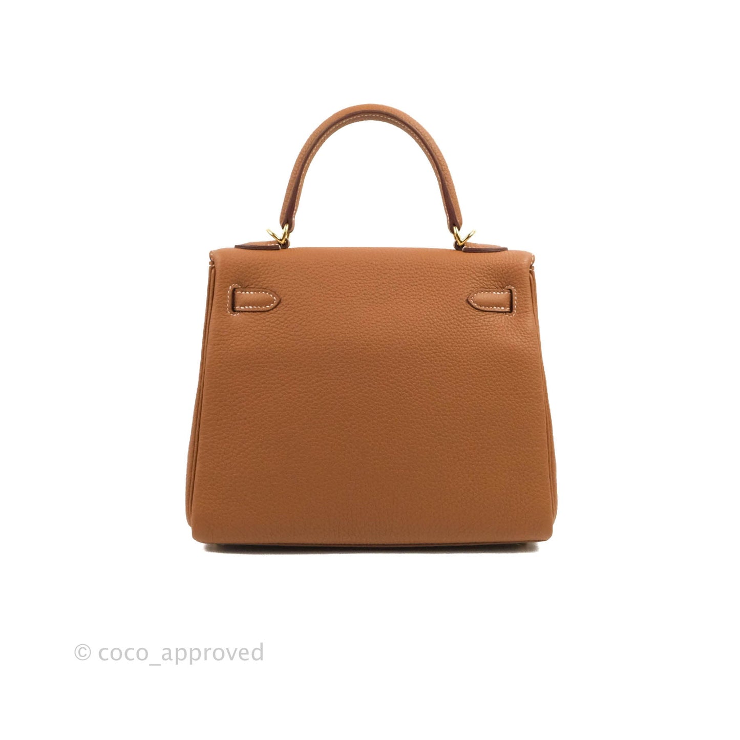 Hermès Retourne Kelly 25 Gold Togo Gold Hardware