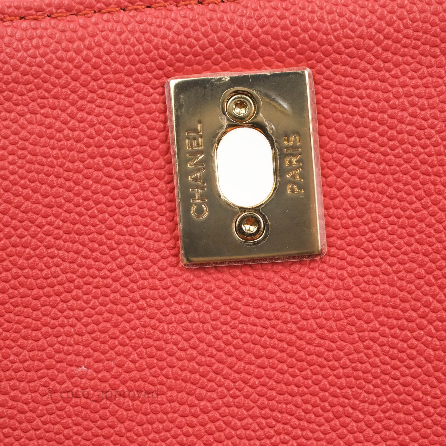 Chanel Quilted Small Business Affinity Flap Red Caviar Gold Hardware