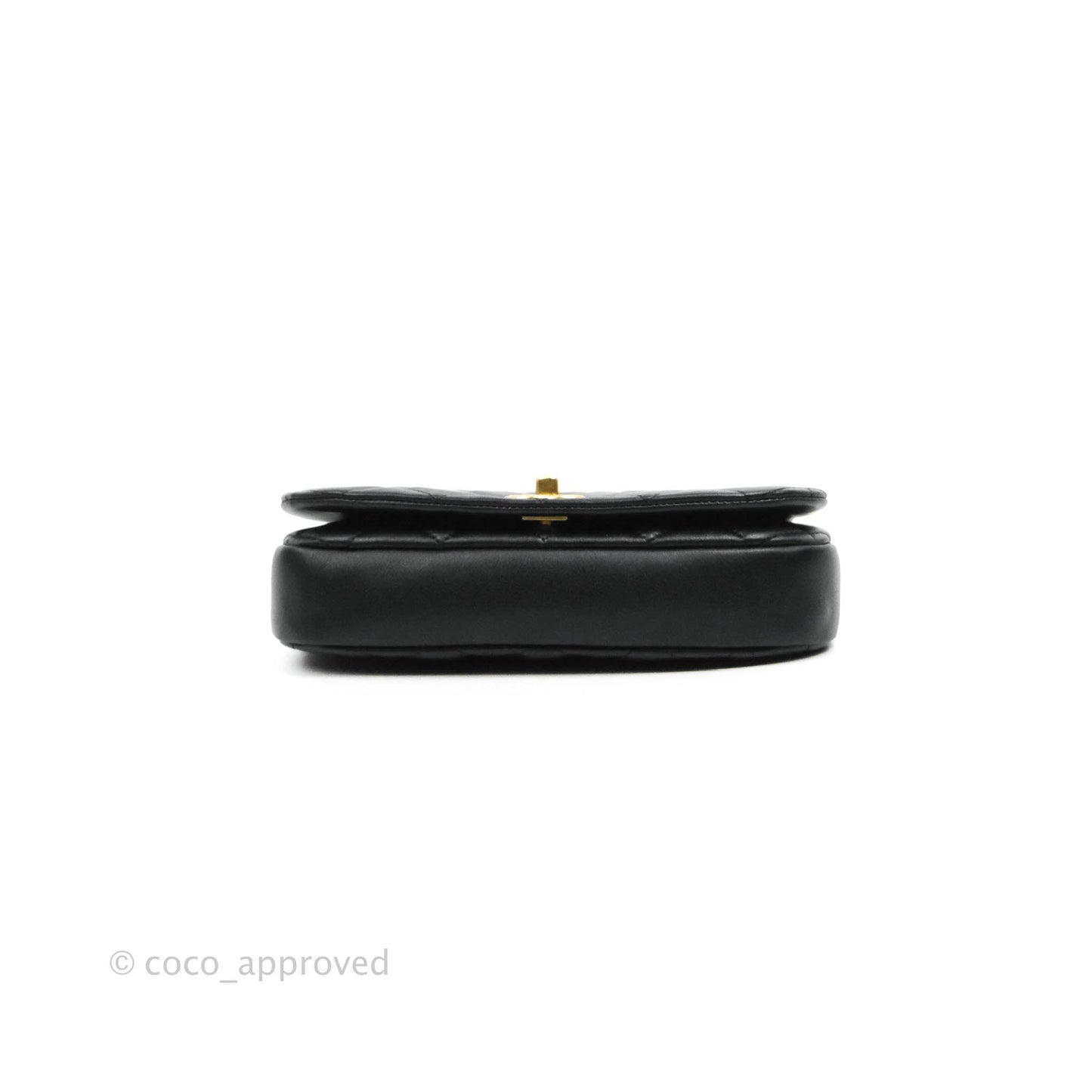 Chanel Clutch with Chain Black Calfskin Aged Gold Hardware