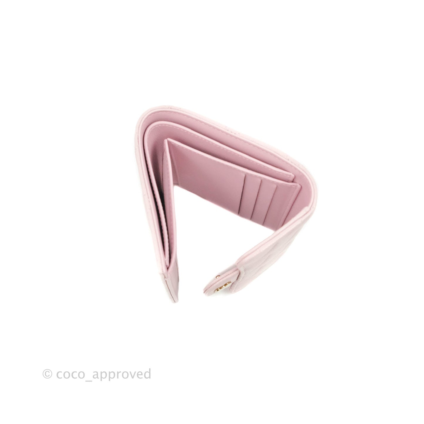 Chanel Classic Flap Wallet Pink Caviar Gold Hardware 21S