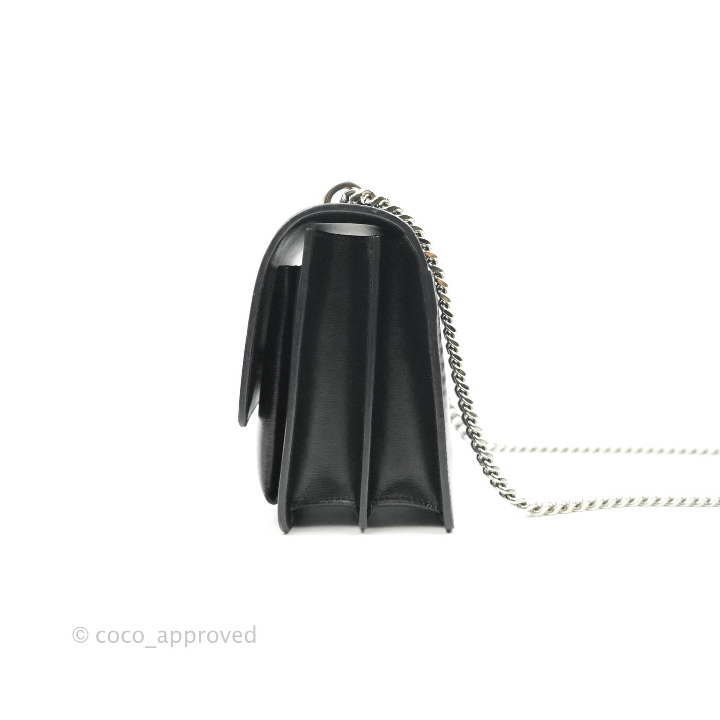 Saint Laurent Sunset Medium Black Calfskin Silver Hardware