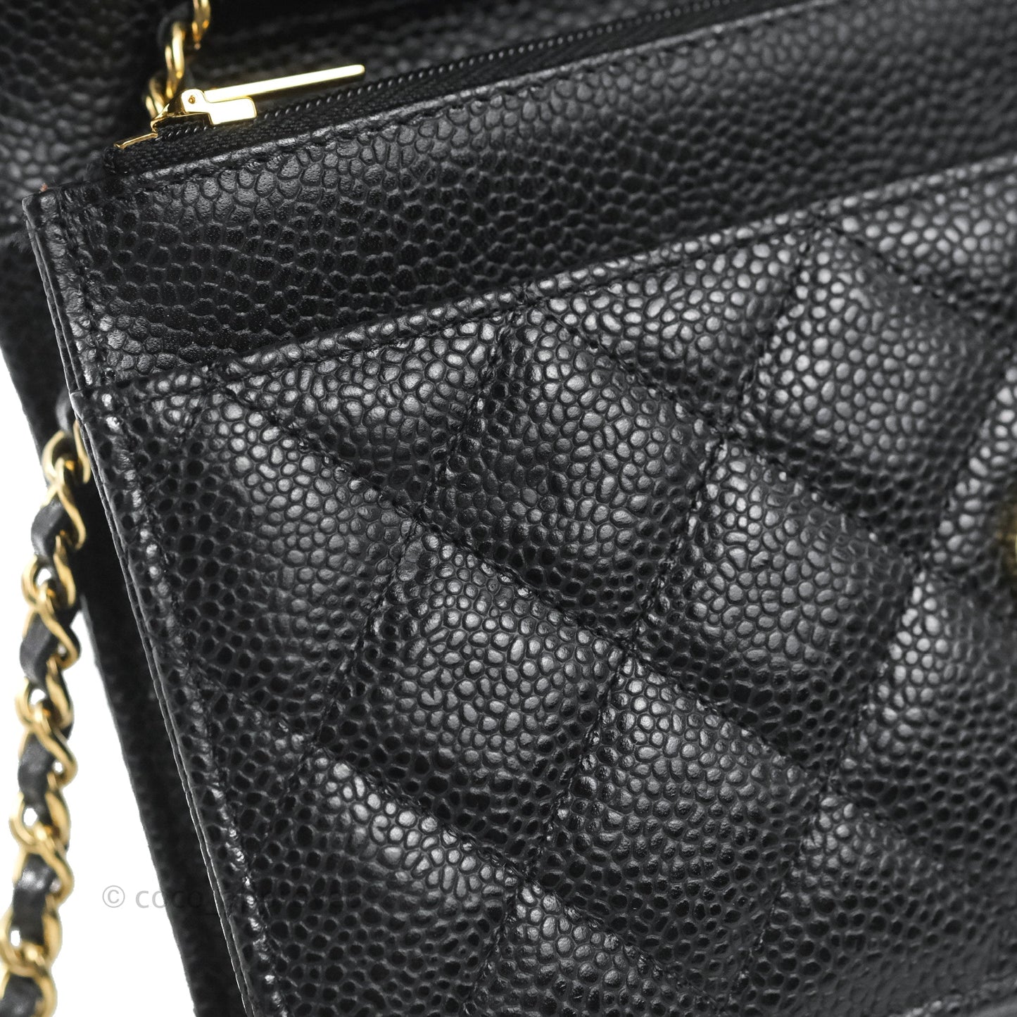 Chanel Quilted Classic WOC Black Caviar Gold Hardware