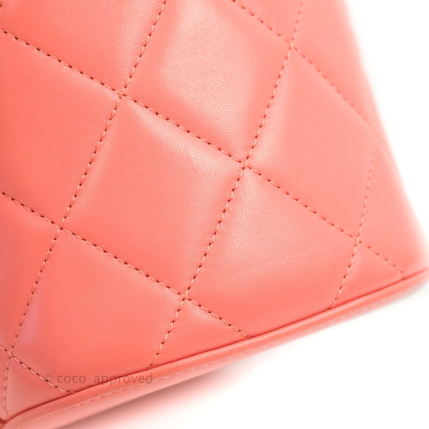 Chanel Trendy CC Vanity Case Coral Pink Lambskin Gold Hardware