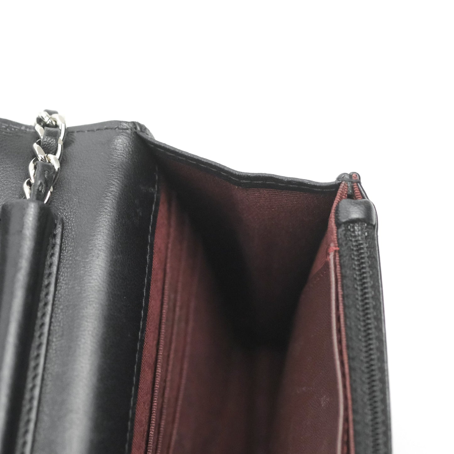 Chanel Quilted Classic WOC Black Lambskin Silver Hardware