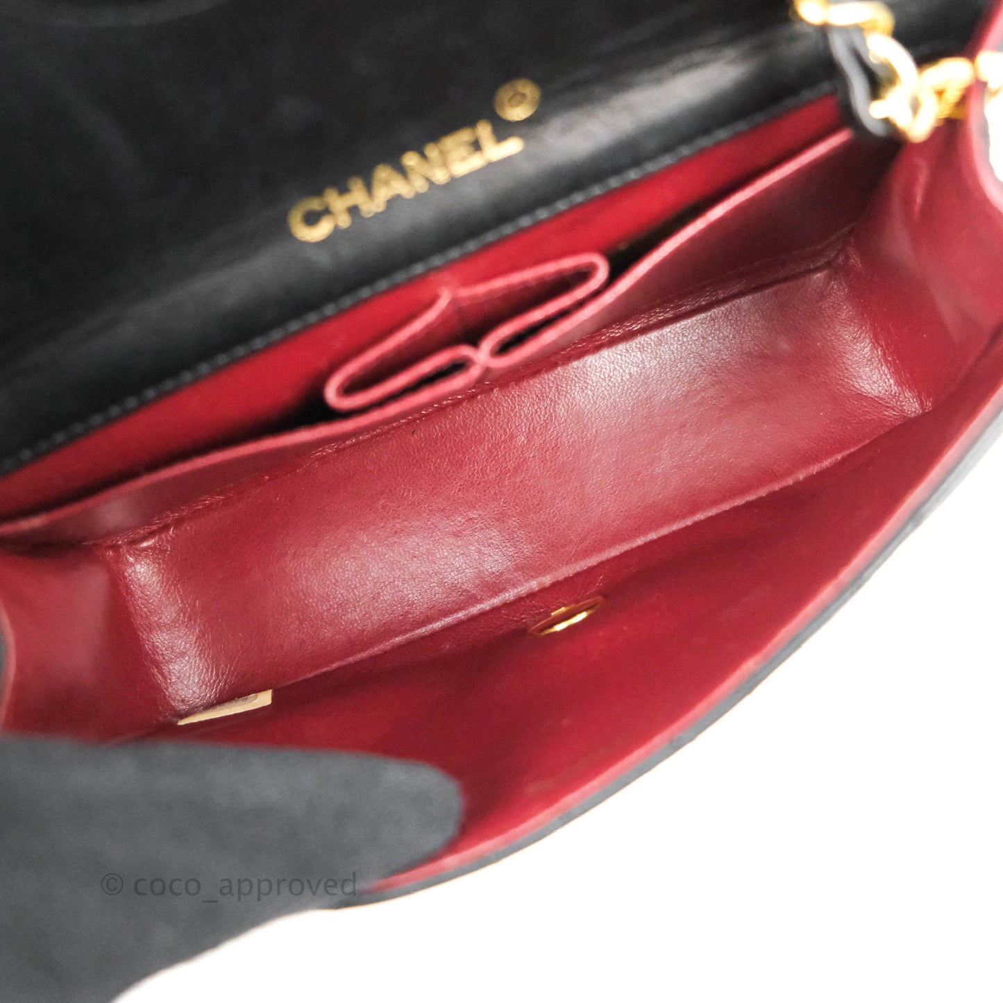 Chanel Vintage Small Single Full Flap Bag Black Lambskin 24K Gold Hardware