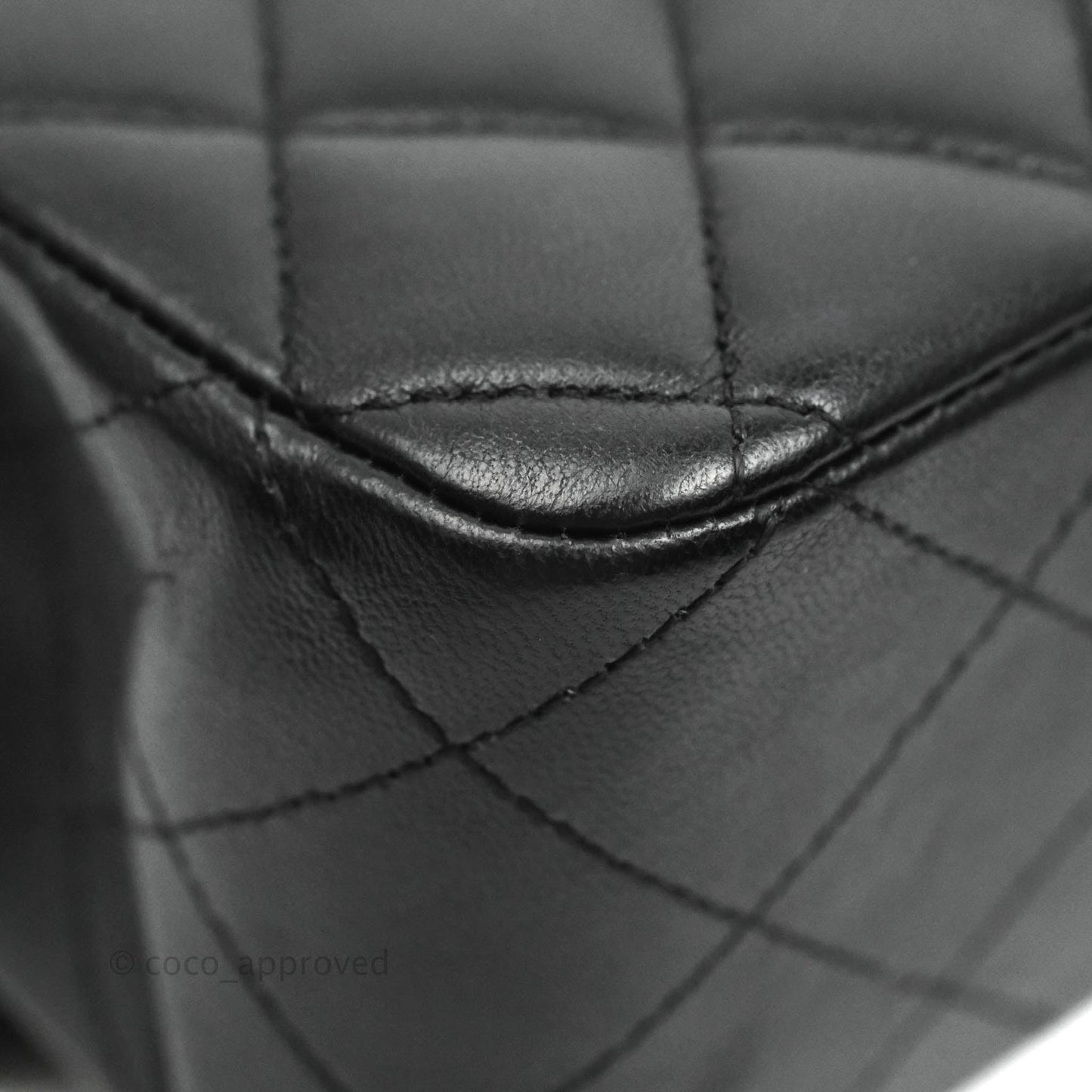 Chanel Classic Quilted M/L Medium Double Flap So Black Lambskin