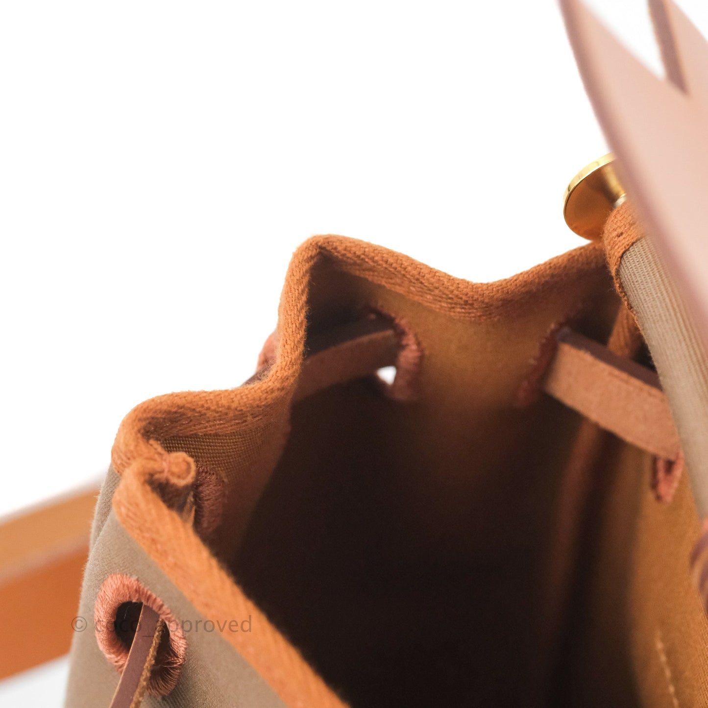 Hermès Retourne Herbag Zip 31 Etoupe-Dune/Fauve Canvas Gold Hardware