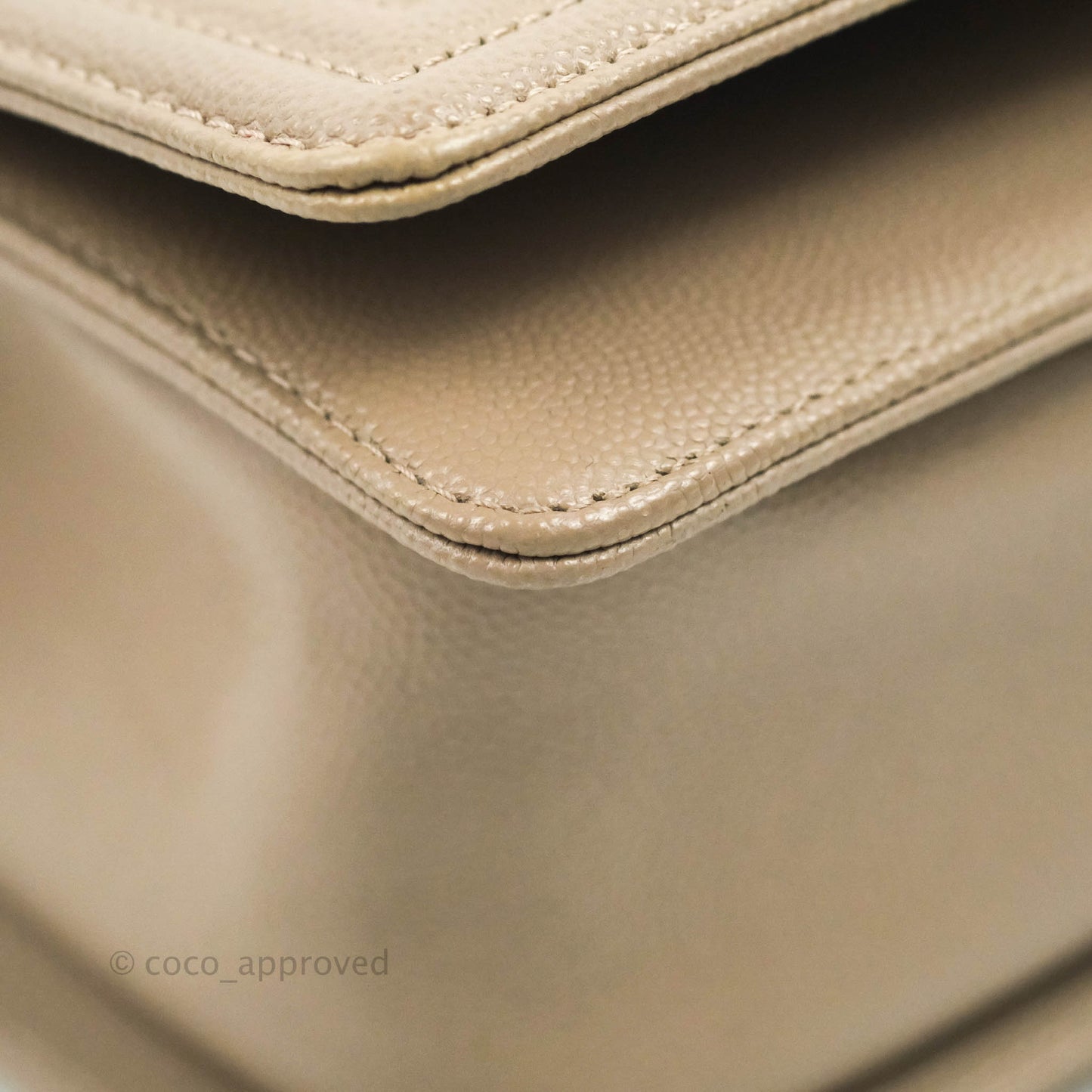 Chanel Quilted Medium Boy Grey Caviar Gold Hardware