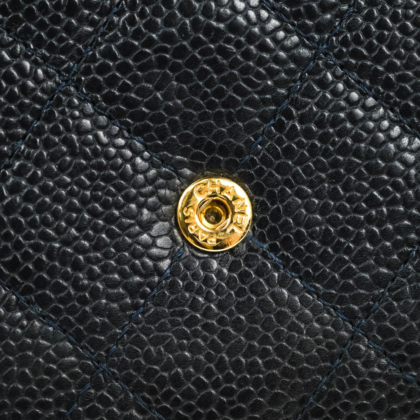 Chanel Boy Wallet on Chain WOC Ver Dark Navy Caviar Aged Gold Hardware