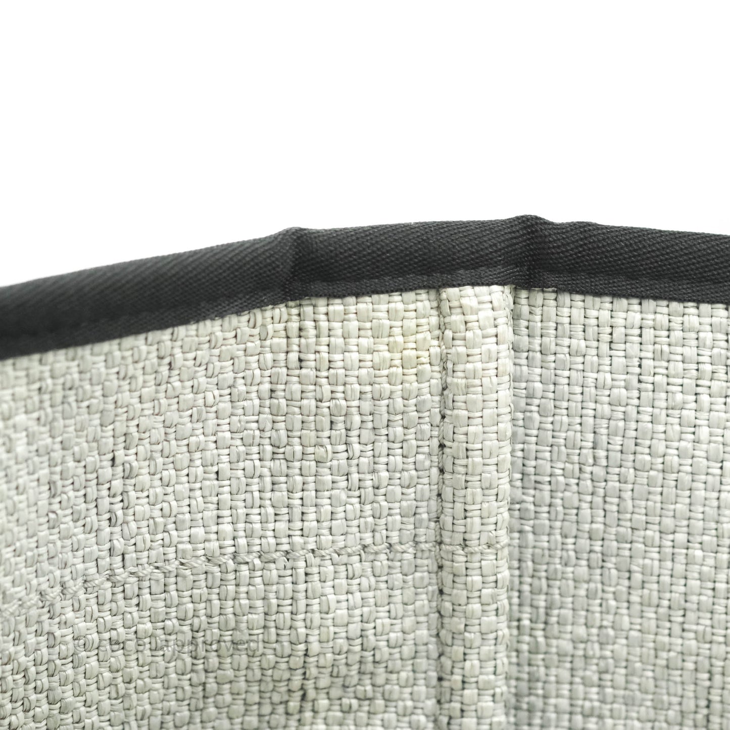 Chanel Large Deauville Light Grey Canvas Silver Hardware