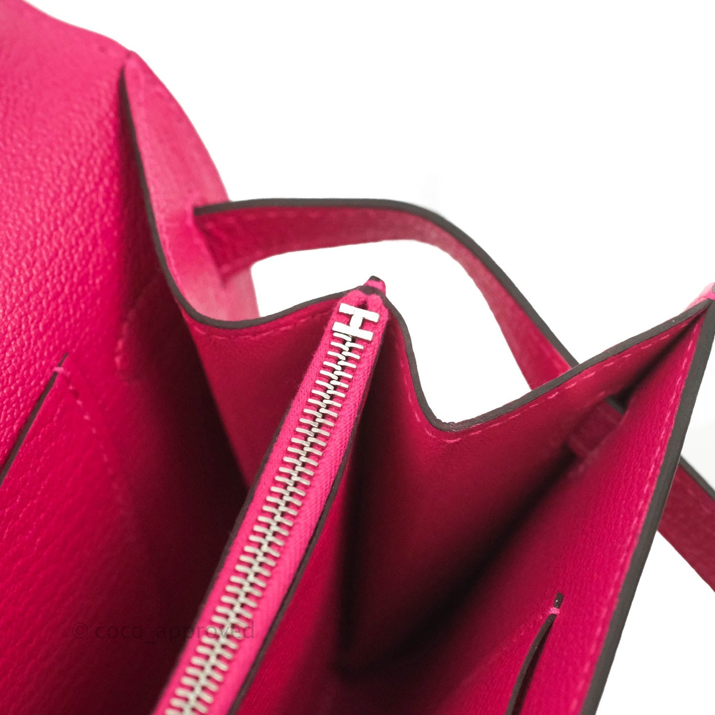 Hermès Kelly To Go Wallet Rose Mexico Chevre Mysore Palladium Hardware