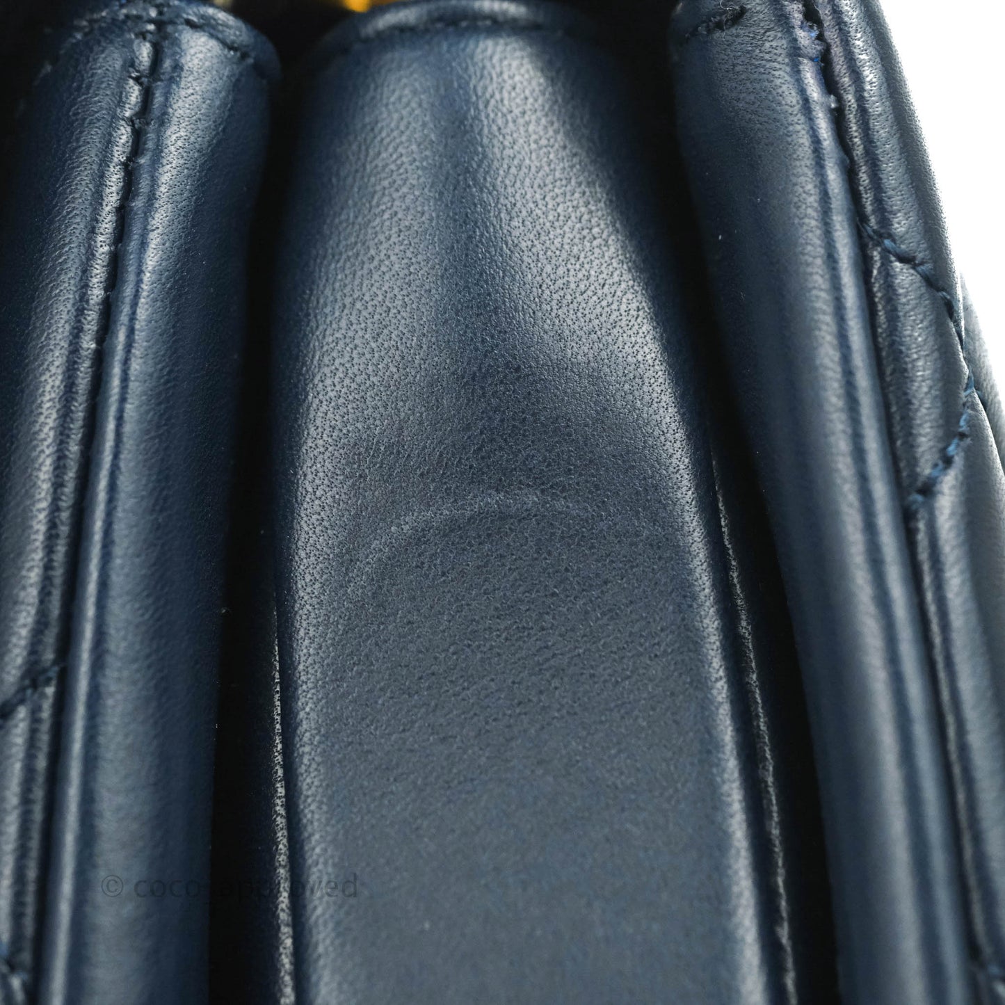Chanel Small Trendy CC Navy Lambskin Gold Hardware