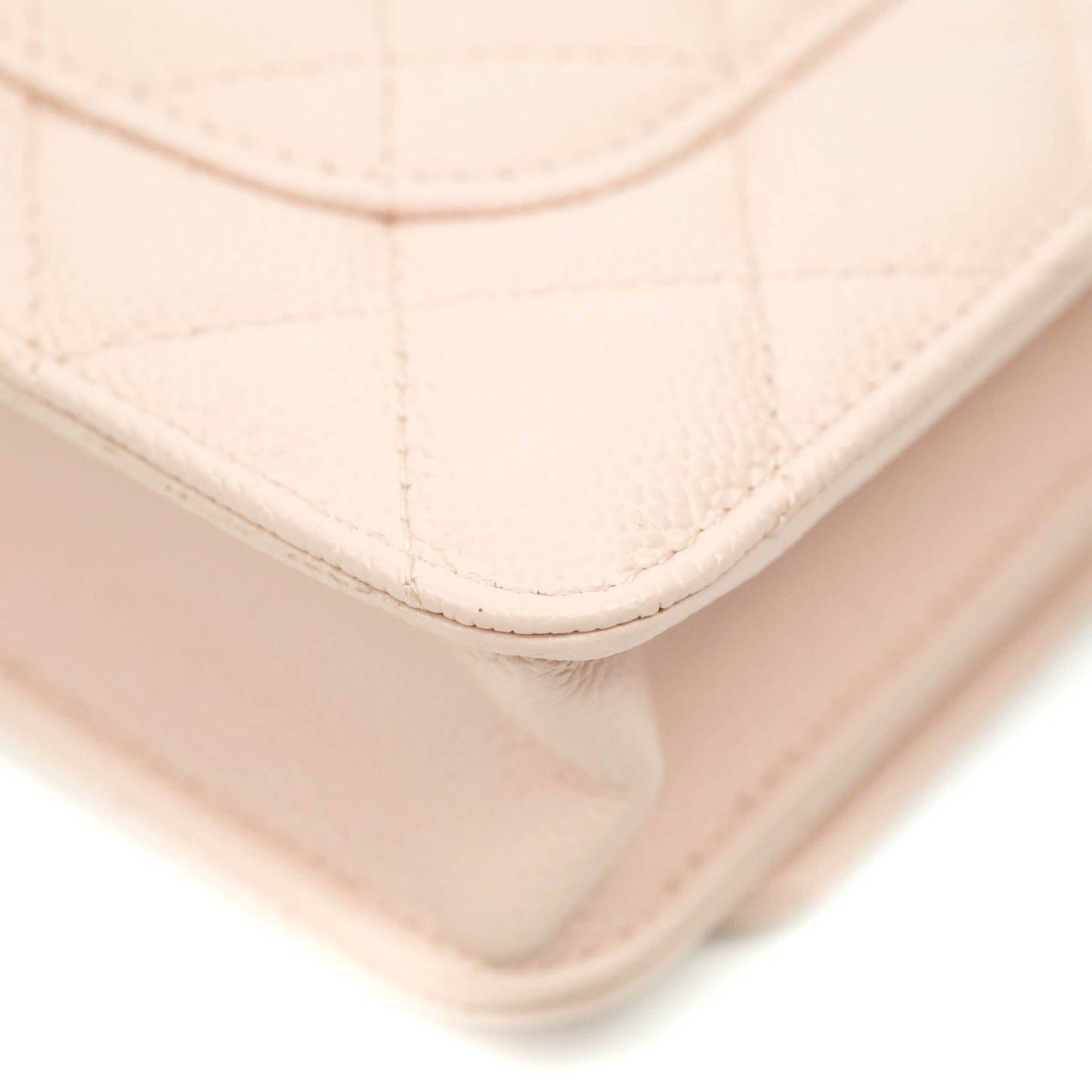 Chanel Wallet on Chain Pale Pink Caviar Gold Hardware 21C