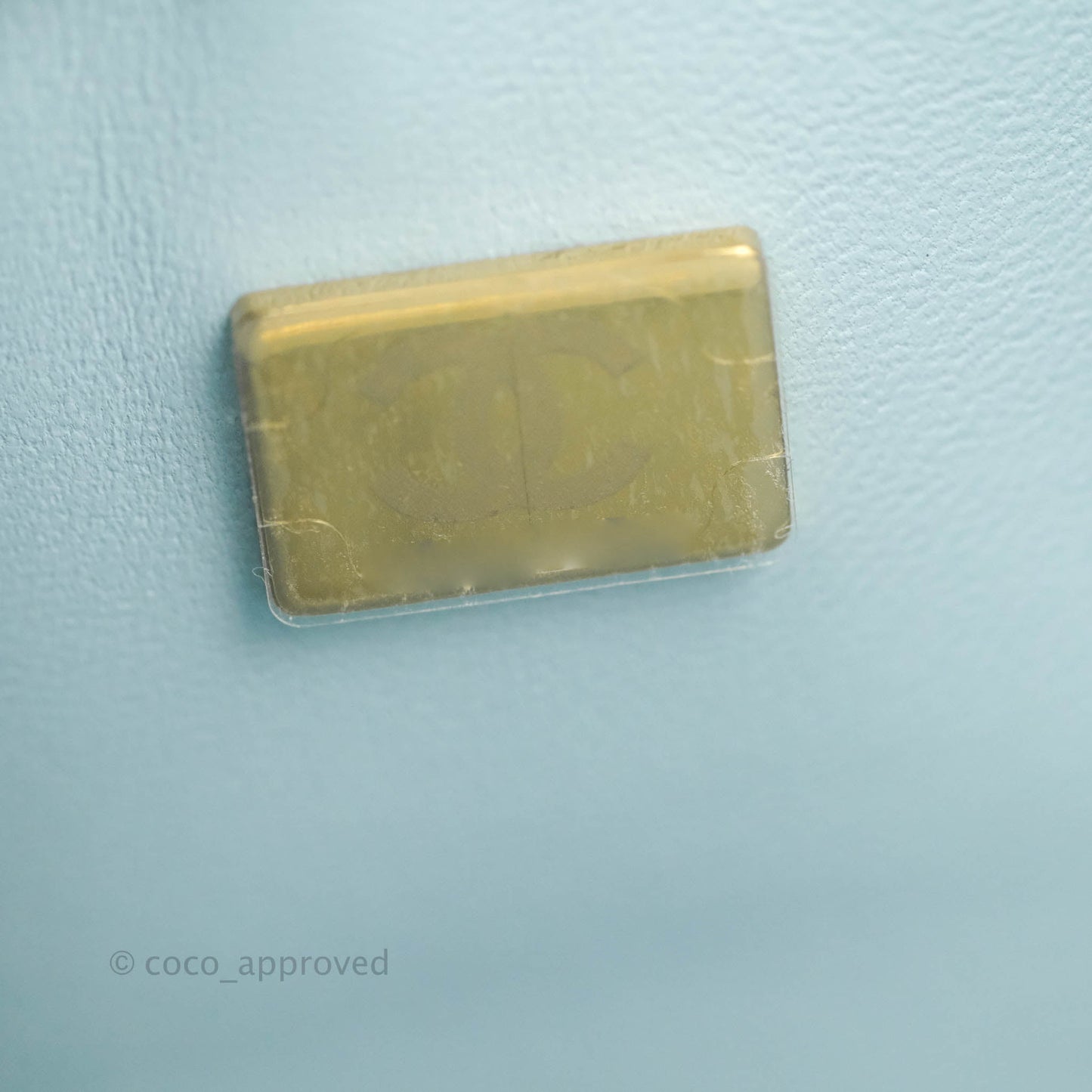 Chanel Small Classic Quilted Flap Light Blue Caviar Gold Hardware