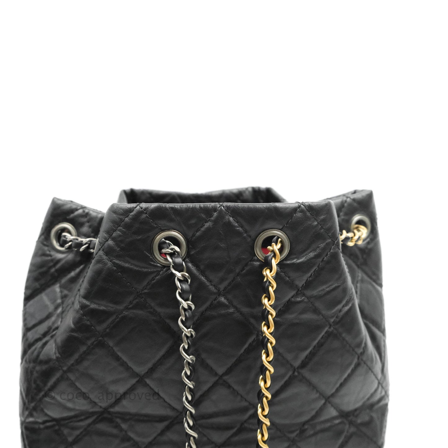 Chanel Small Gabrielle Backpack Black Aged Calfskin