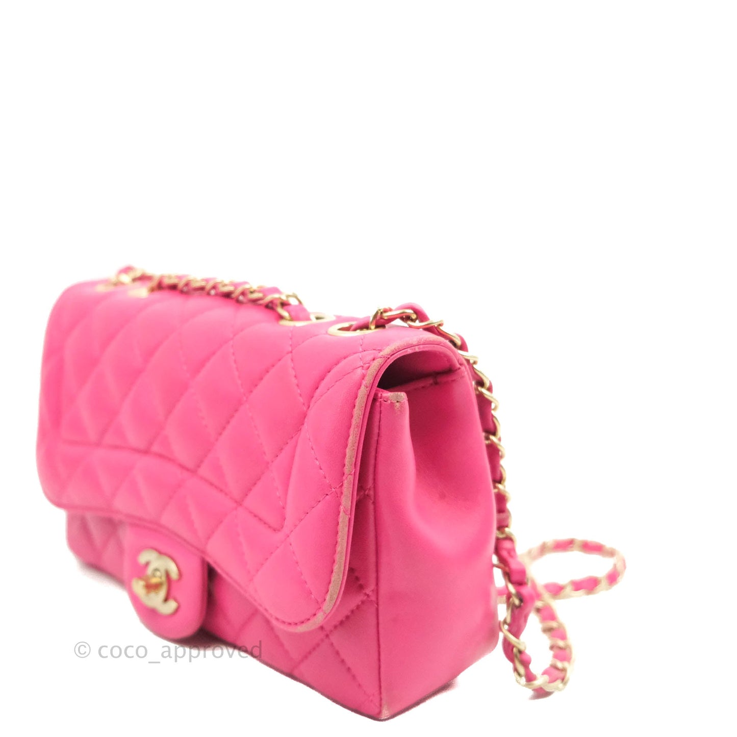 Chanel Quilted Small Flap Pink Lambskin Matte Gold Hardware