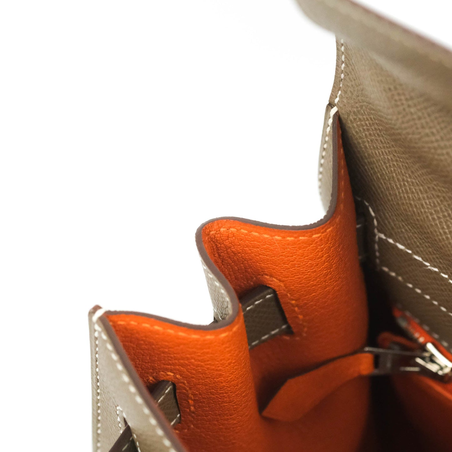 Hermès Kelly 32 Sellier Etoupe Epsom Palladium Hardware HSS