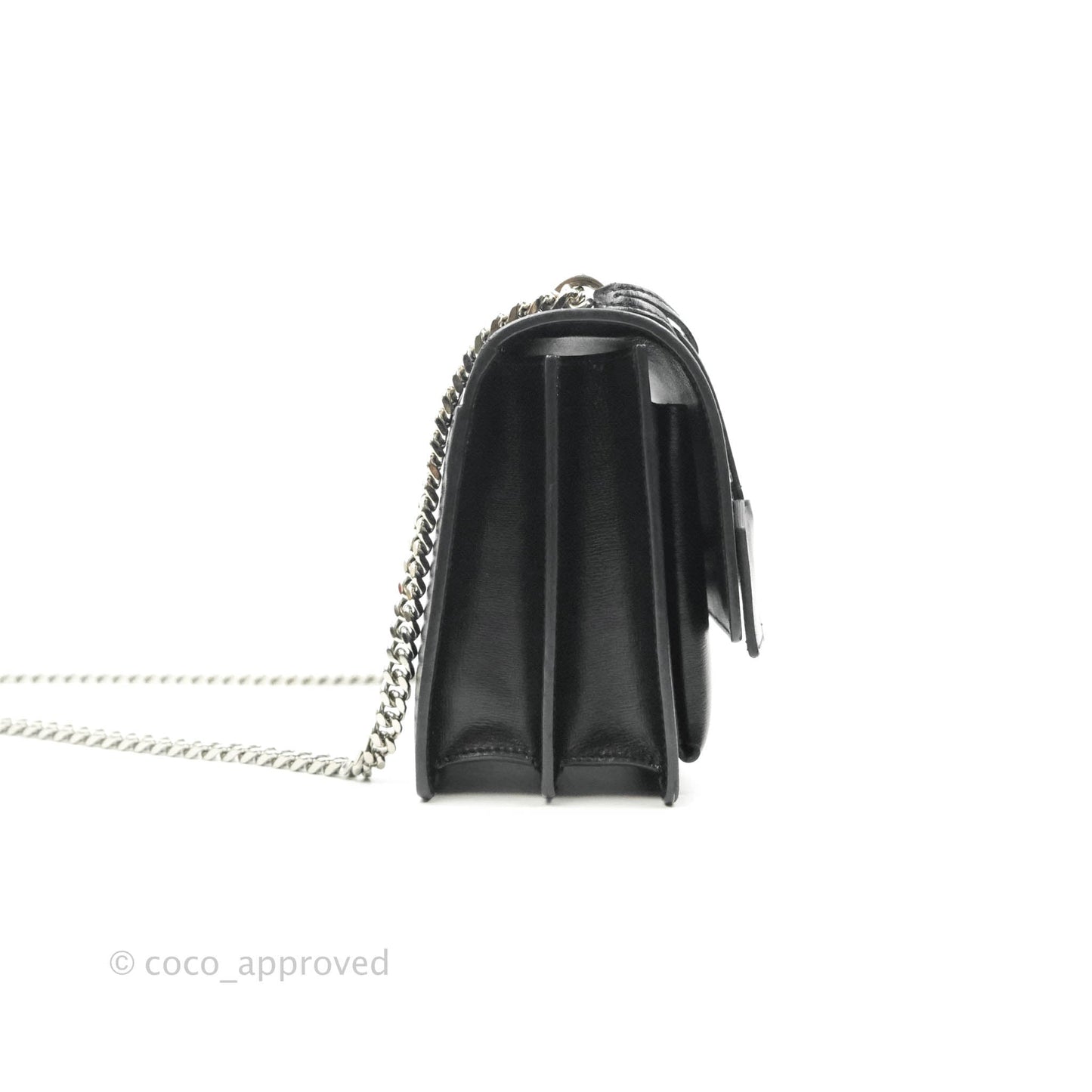 Saint Laurent Sunset Medium Black Calfskin Silver Hardware
